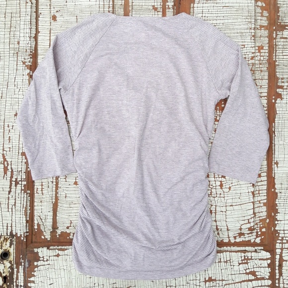 Sundance stripe wrap Vanessa 3/4 sleeve top small - Picture 2 of 5